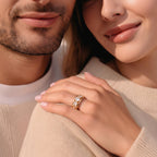 Cubic Zirconia Brass Band Ring - Thick & Bold, Round & Square CZ