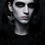 Gothic Vintage Moth Skull Head Zink Alloy Hoop Earrings