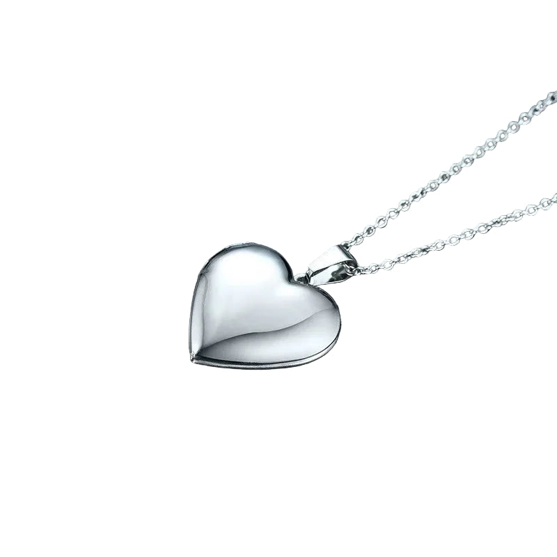 Gold-Plated Stainless Steel Locket Necklace – Timeless Oval or Heart Pendant