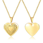 Gold-Plated Stainless Steel Locket Necklace – Timeless Oval or Heart Pendant