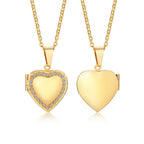 Gold-Plated Stainless Steel Locket Necklace – Timeless Oval or Heart Pendant