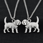 Stainless Steel Beagle Dog Pendant Necklace