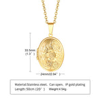 Gold-Plated Stainless Steel Locket Necklace – Timeless Oval or Heart Pendant