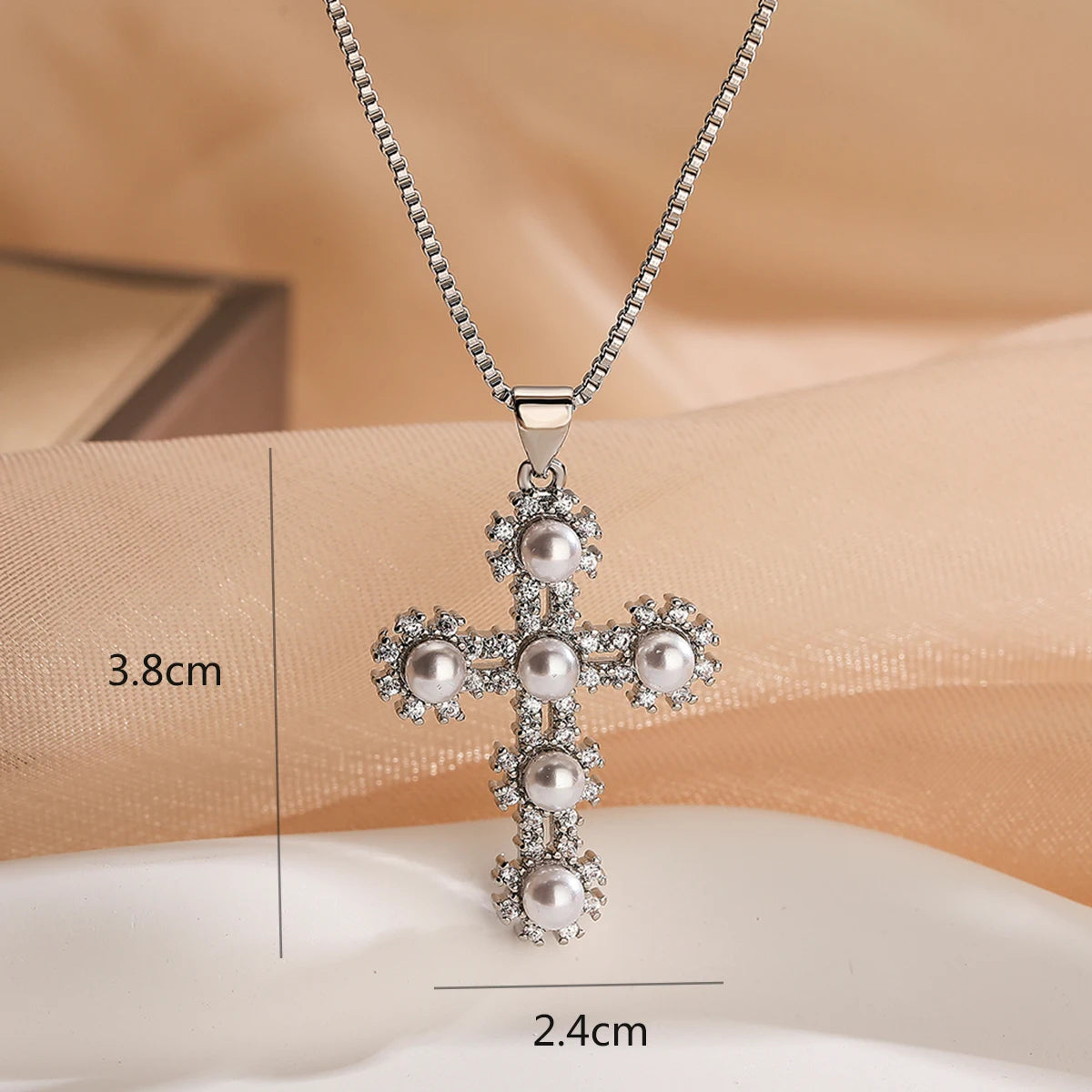 Collection of Bold Gold-Plated Cross Pendant Necklaces