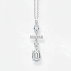 Geometric Colorful Pendant in 925 Sterling Silver with Zircon Stones