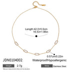 18K Gold-Plated Chain Link Necklaces with Cubic Zirconia – Multiple Styles