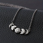 Hammered Moon Crescent Alloy Necklace