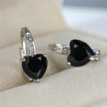 Cubic Zirconia Hoop Alloy Earrings - 11 Colors!