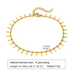 Gold-Plated Stainless-Steel Lucky Blue Evil Eye Anklet - Various Styles!!