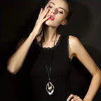 Party Necklace with Geometric Bold Pendant - Statement Piece