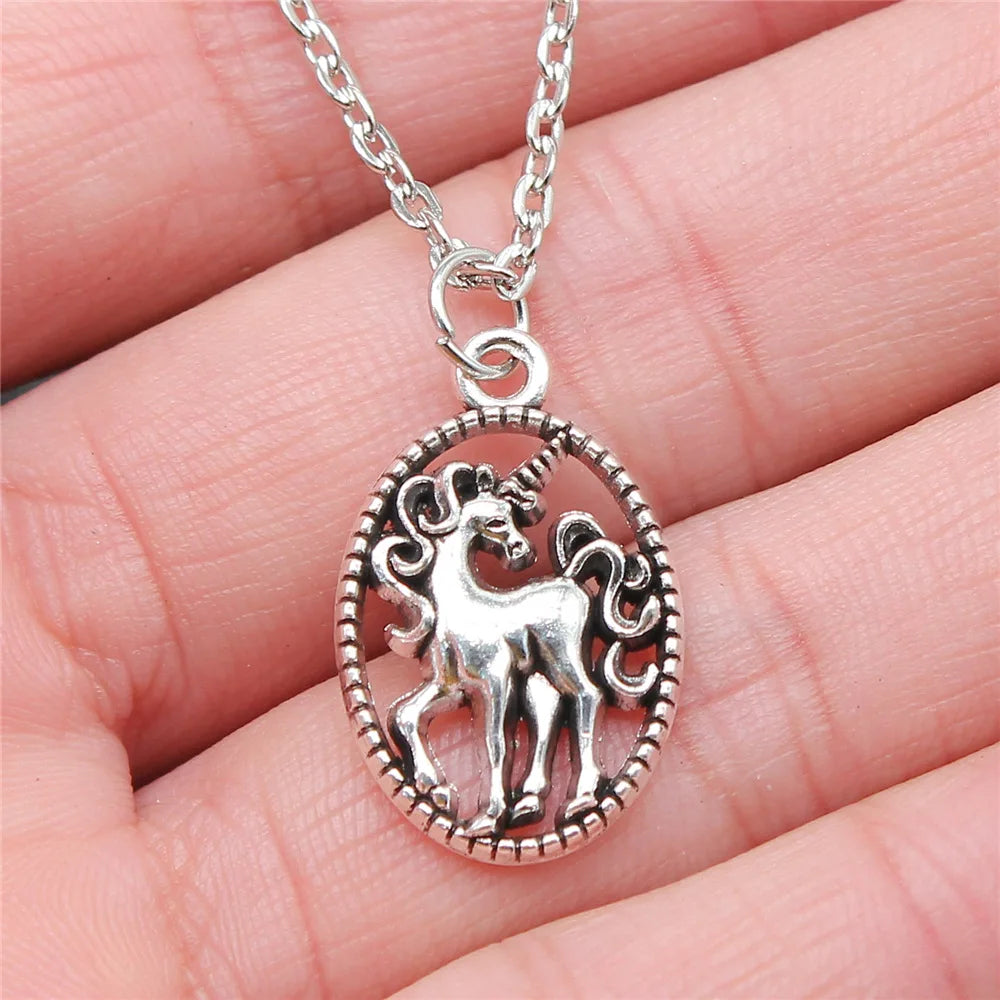 Unicorn Pendant Necklace in Zinc Alloy