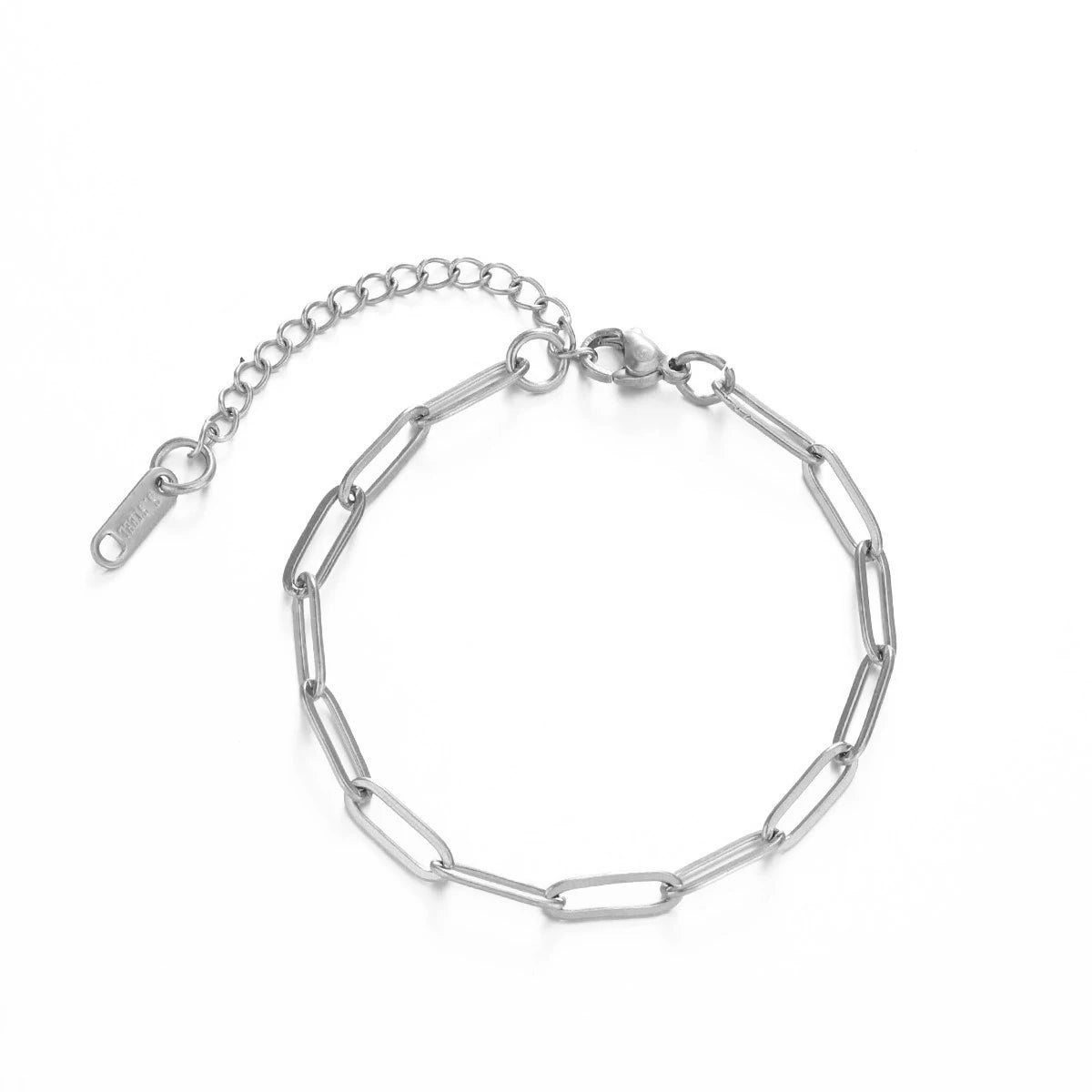 Minimalist Gold-Tone Chain Necklace & Bracelet in Stainless Steel