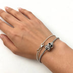 Queen Skull in 925 Sterling Silver with Zircons