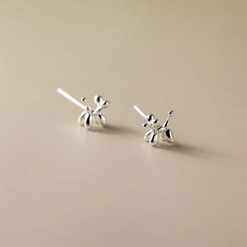 Mini Balloon Dog Earrings or Necklace In Zinc Alloy - Precious, Darling, Feminine