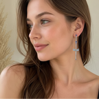 Colorful Dragonfly Earrings in Sterling Silver with Colorful Zircons