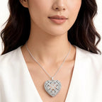Rose Gold Plated Heart Locket in 925 Sterling Silver with Zircon Stones