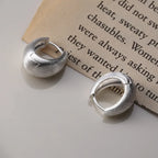 Ribbon Brushed Sterling Silver Hoops - Seller Favorite!