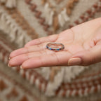 Channel Band Ring in 925 Sterling Silver with Colorful Zircons