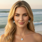 925 Sterling Silver Natural Moonstone Pendant & Earrings Set - Choose Your Stone