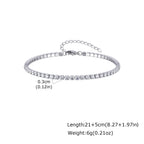 18K Gold Plated Stainless Steel Cubic Zirconia Tennis Anklet