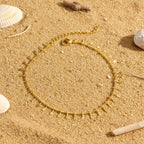 Colorful Bohemia Anklet in Gold-Plated Stainless-Steel