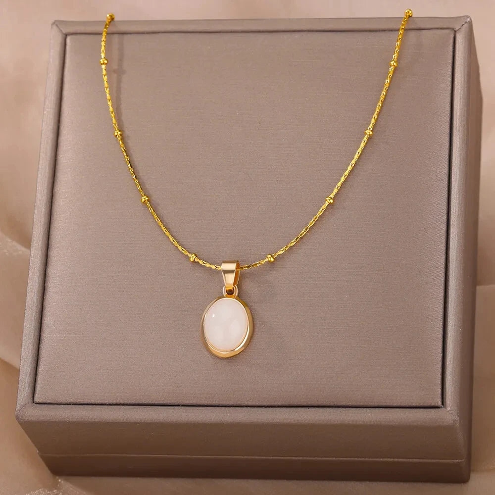 Good Fortune Green & White Jade Pendant Necklace