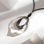 Party Necklace with Geometric Bold Pendant - Statement Piece