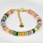 Natural Gemstone Beads Stainless Steel Bracelet