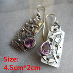 Unique Collection of Handmade Alloy Resin Earrings - Geometric Asymmetric Boho
