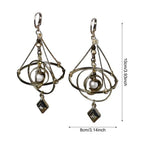 Creative Star Orbit Acrylic Bead Titanium Earrings Geometric