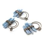 Natural Blue Kyanite Crystal Pendant – Raw Stone in Copper Setting