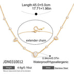 18K Gold-Plated Chain Link Necklaces with Cubic Zirconia – Multiple Styles