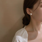 925 Sterling Silver Natural Freshwater Coin Pearl Stud Earrings