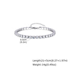 18K Gold Plated Stainless Steel Cubic Zirconia Tennis Anklet