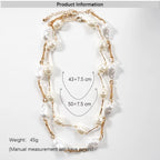 Two Layer Hand Twisted Baroque Pearl Long Necklace
