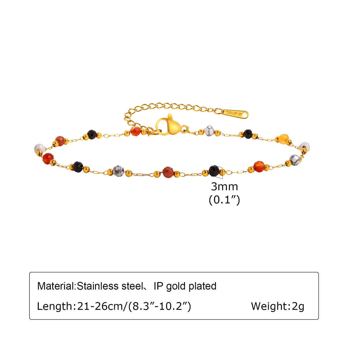 Gold-Plated Stainless-Steel Lucky Blue Evil Eye Anklet - Various Styles!!
