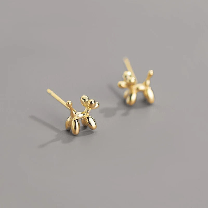 Mini Balloon Dog Earrings or Necklace In Zinc Alloy - Precious, Darling, Feminine