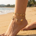 Bohemia Multilayer Rice Bead Starfish Summer Anklet - Choose Yours