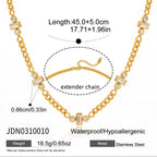 18K Gold-Plated Chain Link Necklaces with Cubic Zirconia – Multiple Styles