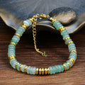 Natural Gemstone Beads Stainless Steel Bracelet