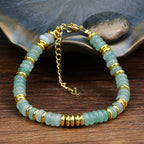 Natural Gemstone Beads Stainless Steel Bracelet