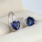 Cubic Zirconia Hoop Alloy Earrings - 11 Colors!