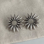 Unique 925 Sterling Silver Flower Stud Earrings