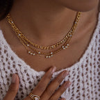 18K Gold-Plated Chain Link Necklaces with Cubic Zirconia – Multiple Styles
