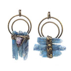 Natural Blue Kyanite Crystal Pendant – Raw Stone in Copper Setting