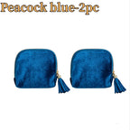 6-Layer Velvet Organizer Pouch – Elegant Travel Storage in 3 Colors