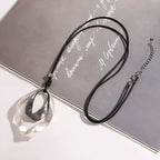 Party Necklace with Geometric Bold Pendant - Statement Piece