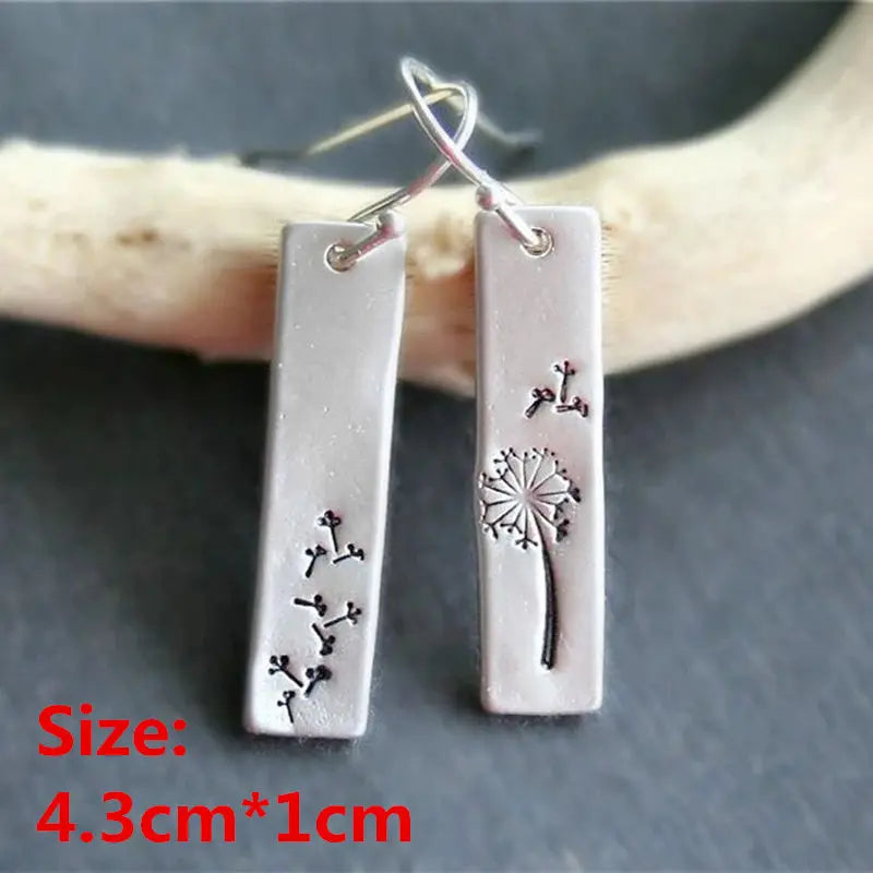 Unique Collection of Handmade Alloy Resin Earrings - Geometric Asymmetric Boho