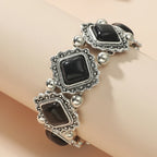 Stretchy Boho Bracelet with Acrylic Beads in Zinc Alloy Setting - Bold Statement