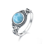 925 Sterling Silver Gemstone Ring – 8mm Natural Stone, Choose Your Favorite Gemstone